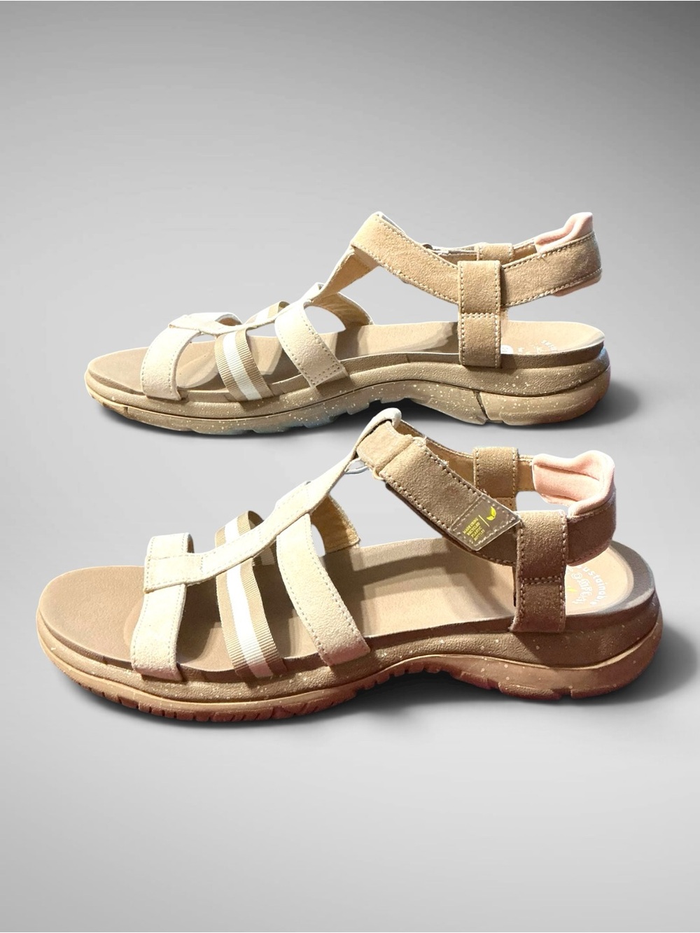 Dr. Scholl’s Adelle 3 Taupe Suede Strappy Sport Sandals Women’s Size 10M